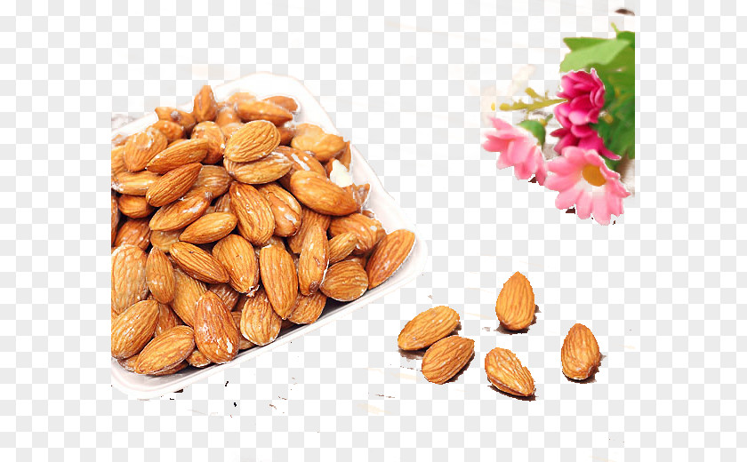 Almond And Flowers Apricot Kernel Nut Food PNG