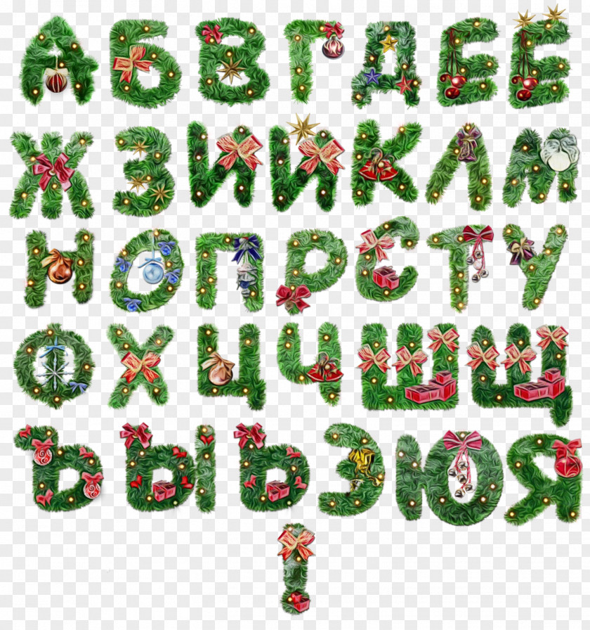 Holiday Ornament Text Green Font PNG