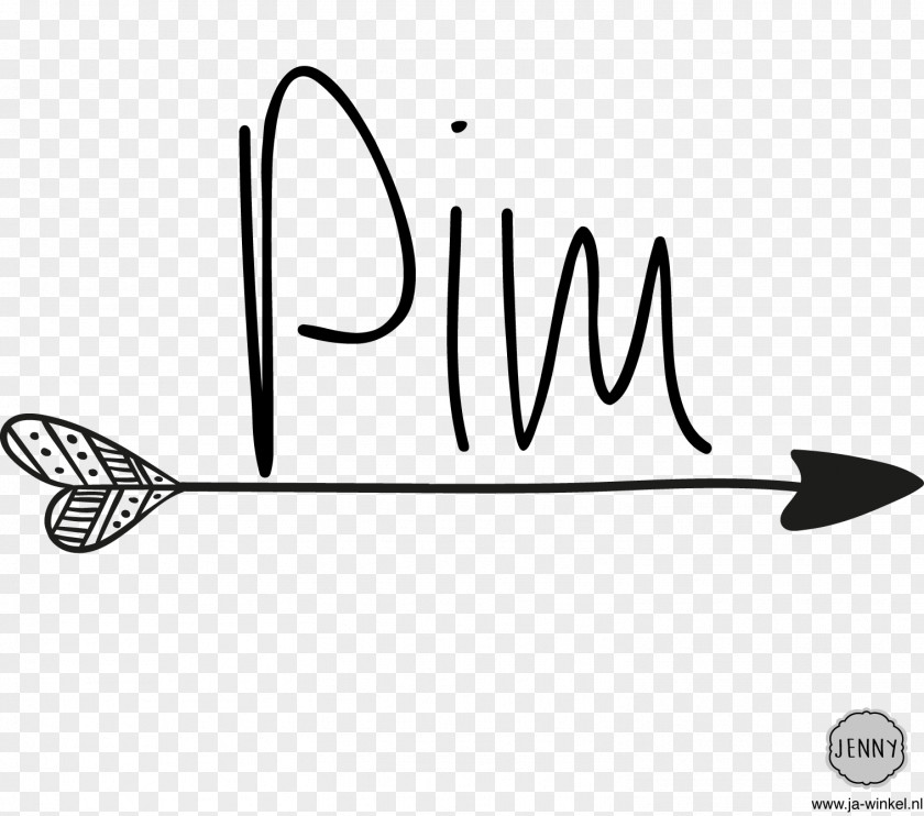 PIMS Logo Arrow Jenny's Ambachtswinkel Font PNG