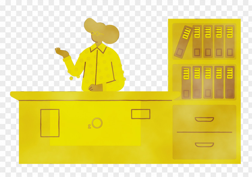 Shelf Drawer Box Yellow Meter PNG