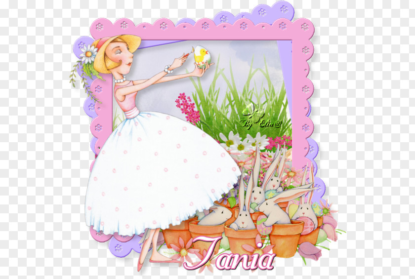 Easter Cake Decorating Doll Clip Art PNG