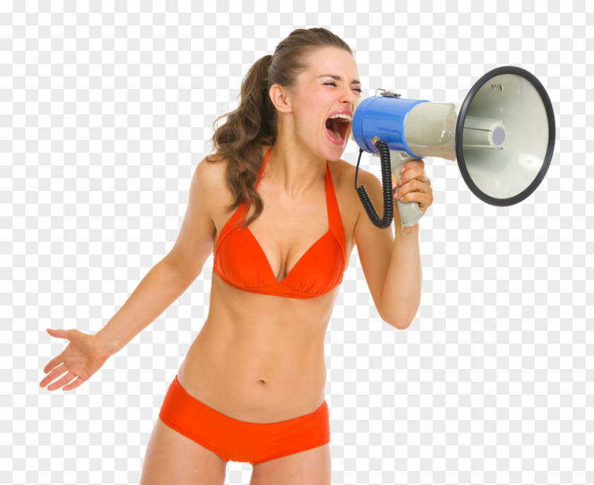 Take Horn Man Microphone Loudspeaker Woman PNG