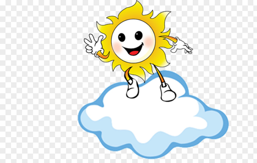 Cartoon Sun Cloud Clip Art PNG