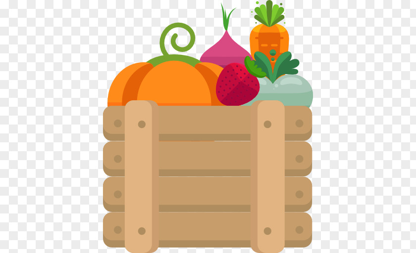 Harvest Vegetable Fruit Basket PNG