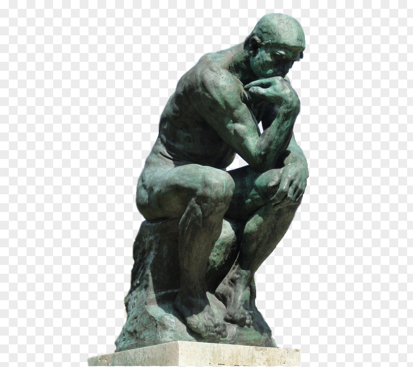 The Thinker Musée Rodin Gates Of Hell Bronze Sculpture PNG
