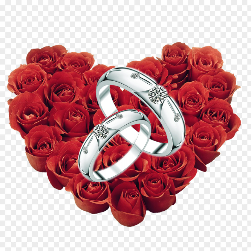 Heart Rose Flower Valentine's Day Wallpaper PNG