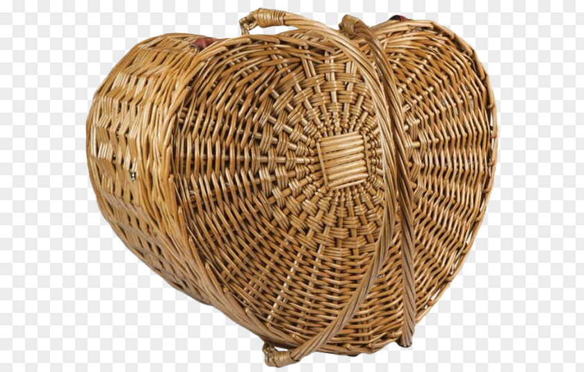 Picnic Time Heart Basket Baskets Wicker PNG