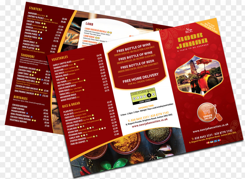 Restaurant Leaflets Take-out Menu Flyer Printing PNG