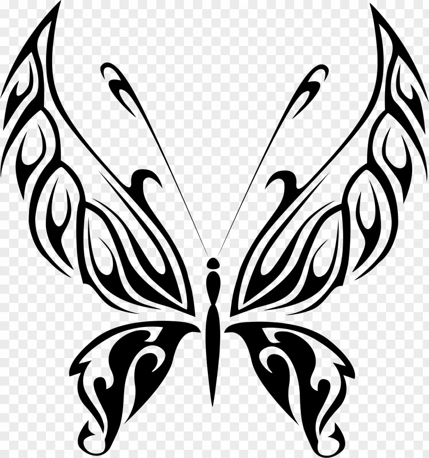 Tribal Pattern Butterfly Clip Art PNG