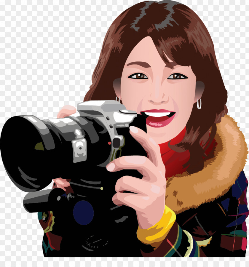 Vector Painted Photographer Photography Paparazzi PNG