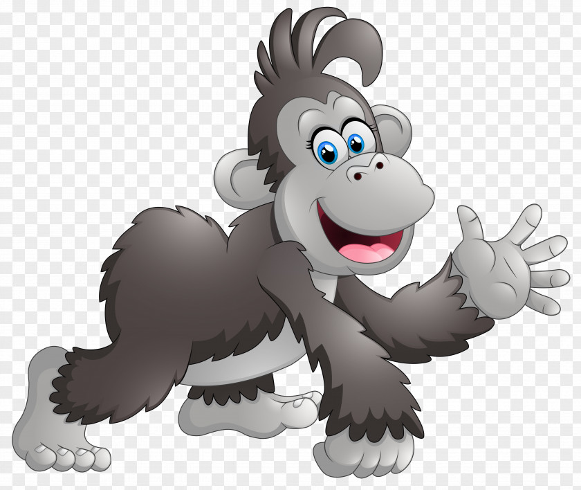 Happy Monkey Cartoon Clipart Image Baboons Drawing Clip Art PNG