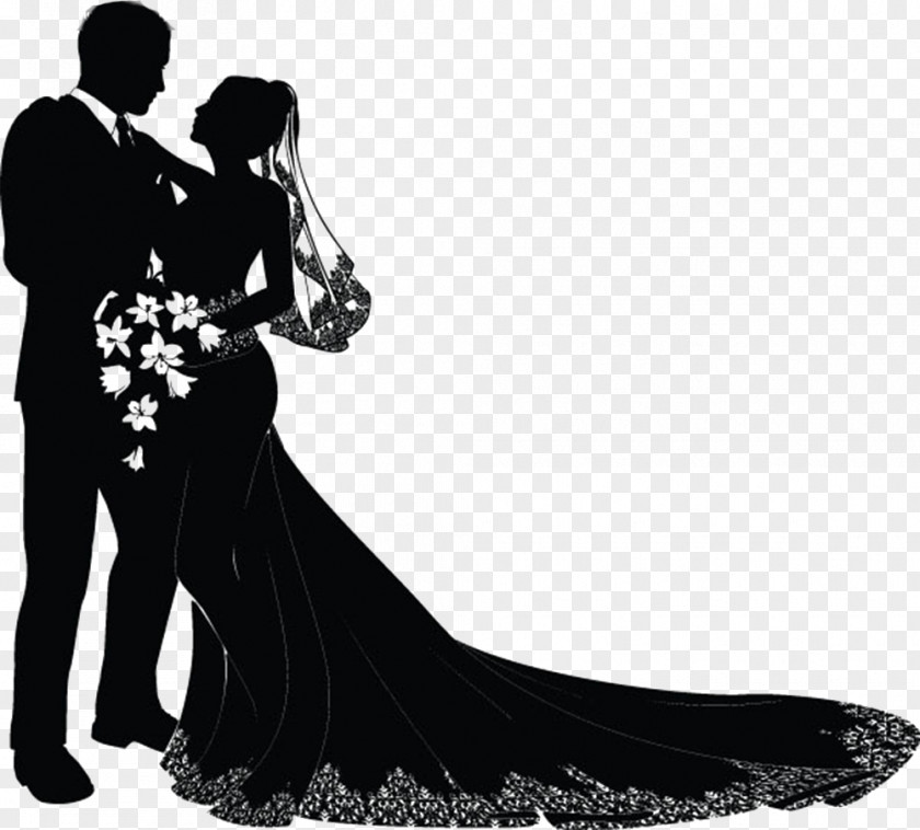 Marriage Silhouette Wedding Invitation Bridegroom Clip Art PNG