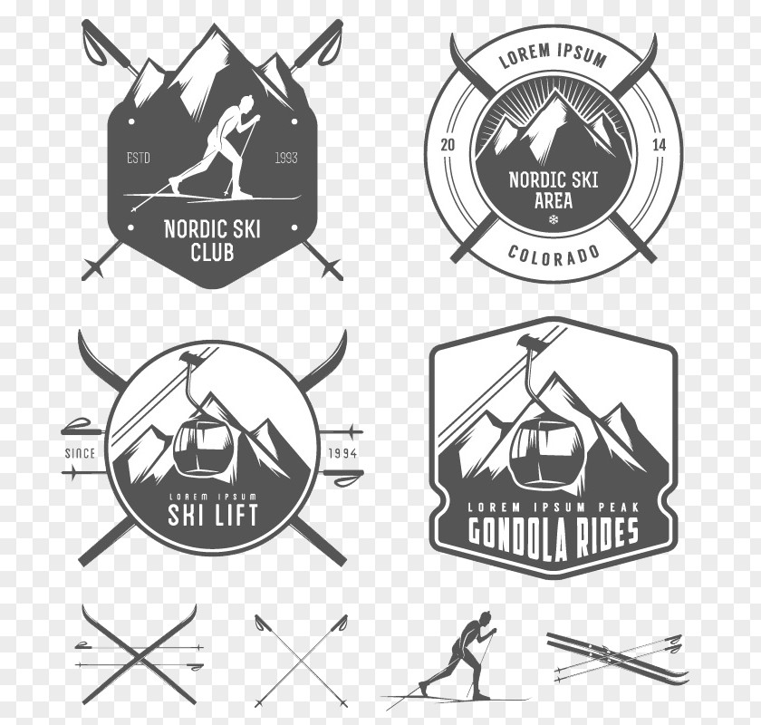 Ski Alpine Skiing Logo PNG