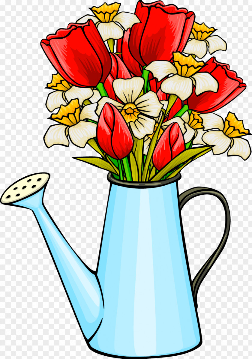 Vector Floral Pattern Kettle Flower Stock Photography Cartoon PNG