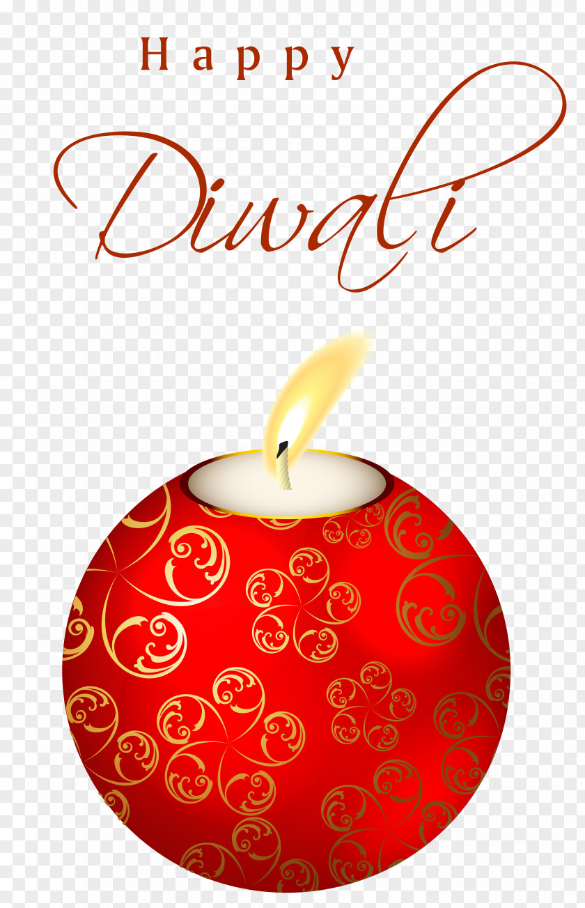 Beautiful Red Happy Diwali Candle Clipart Image Clip Art PNG