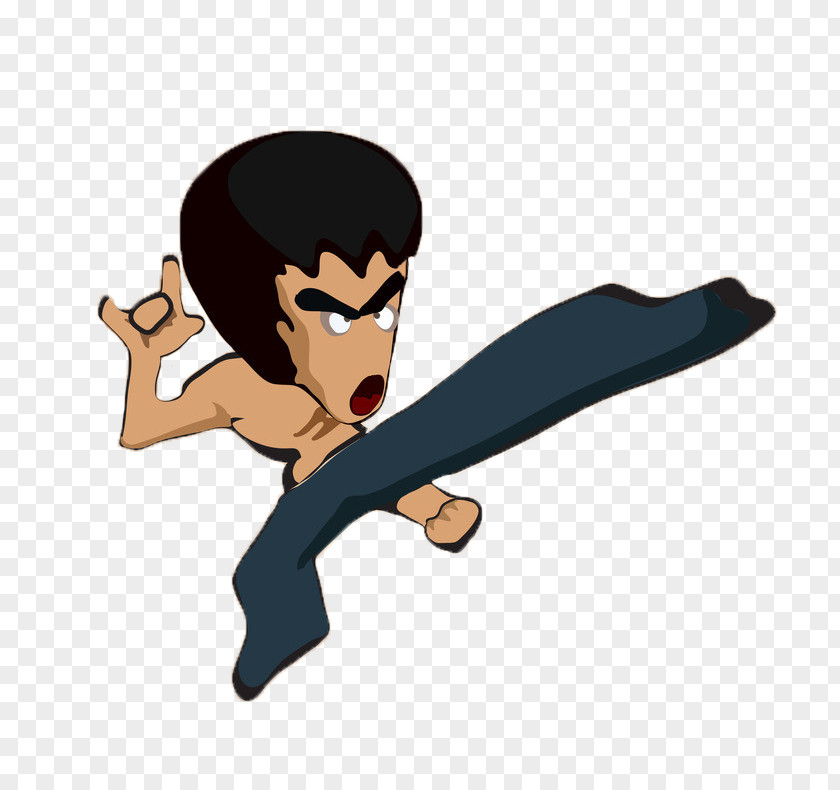 Kicking Bruce Lee Cartoons Cartoon Kick Kung Fu PNG