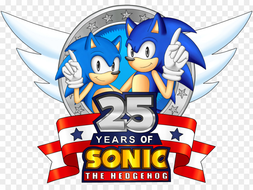 25 Years Anniversary Sonic The Hedgehog Drive-In Tails Blue Sphere PNG