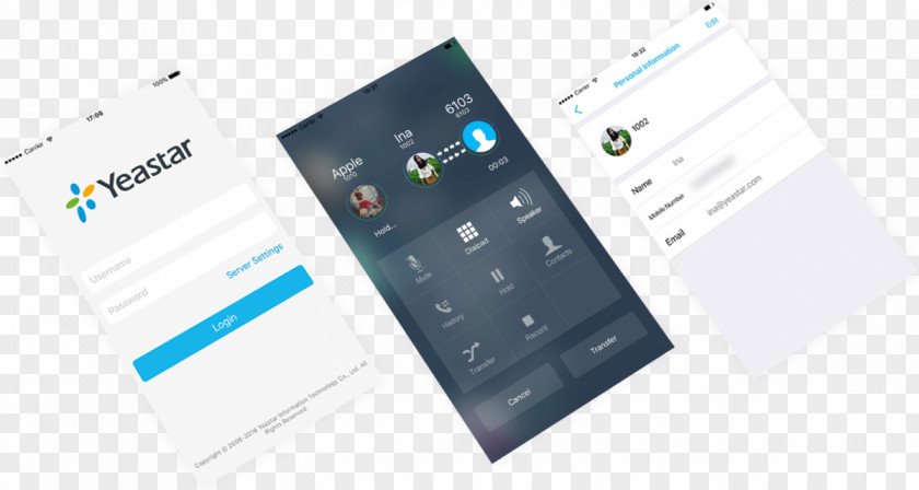 Mobile Client Smartphone Yeastar IP PBX Telephone Voice Over PNG