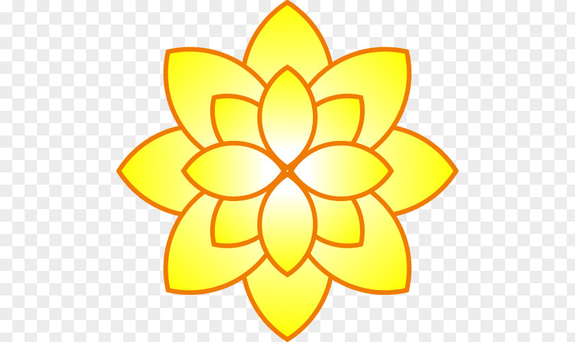 Abstract Flower Yellow Clip Art PNG