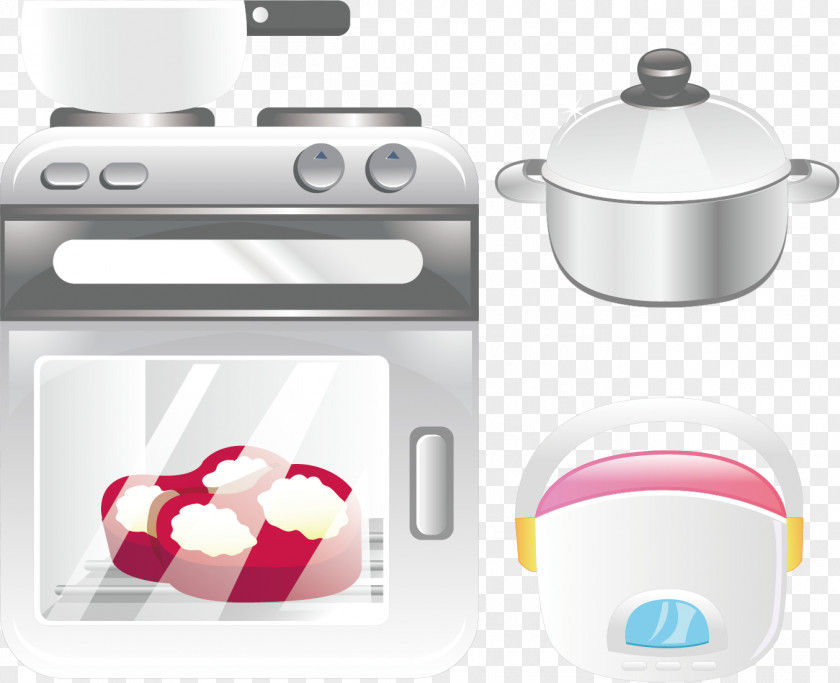 Iron Pot Stew Oven Kitchen Background Material Knife Utensil Icon PNG