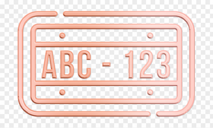License Plate Icon Mechanic Elements Number PNG