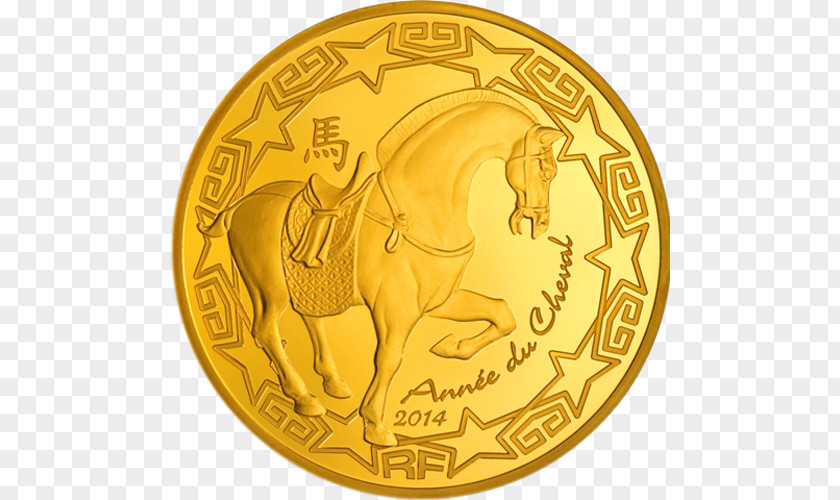 Monnaie De Paris Horse Silver Coin Gold PNG