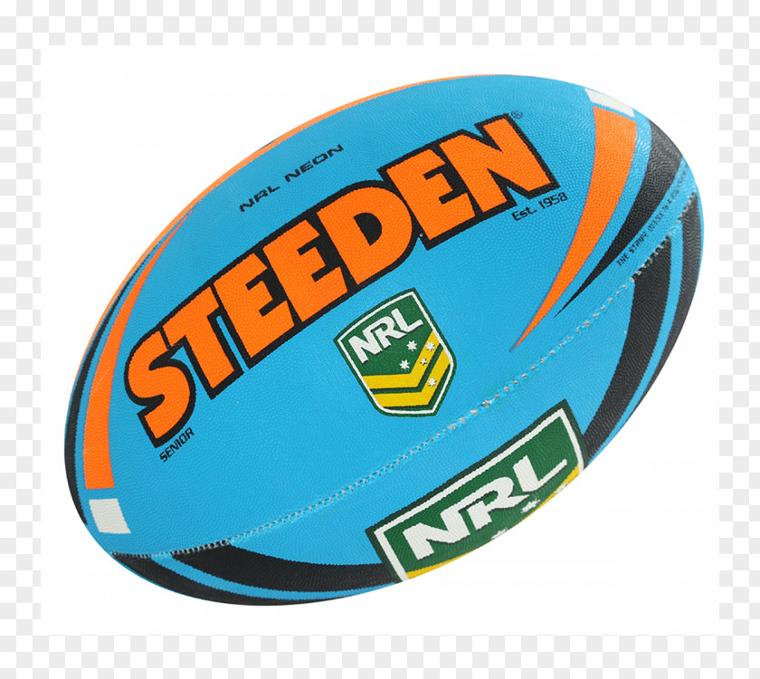 Neon Blue Flaming Soccer Balls National Rugby League Steeden NRL Indigenous Supporter Football Product PNG