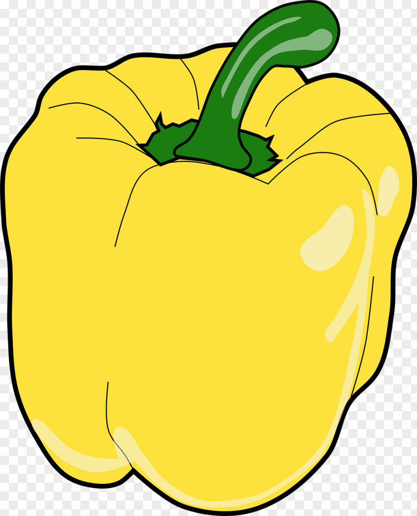 Pepper Bell Yellow Capsicum Clip Art PNG