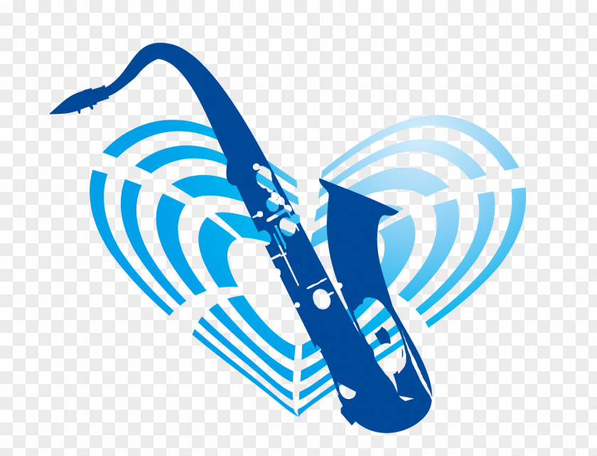 Saxophone Musical Note Logo PNG