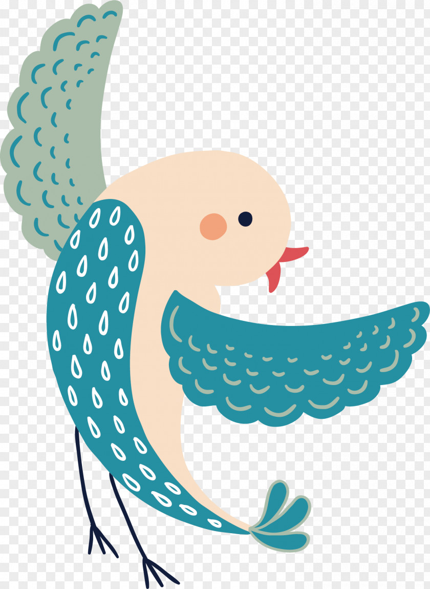 Singing Cartoon Bird Eurasian Magpie Illustration PNG