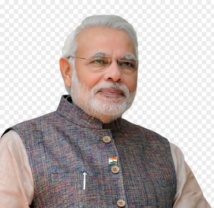 Gentleman Beard Modi Cartoon PNG