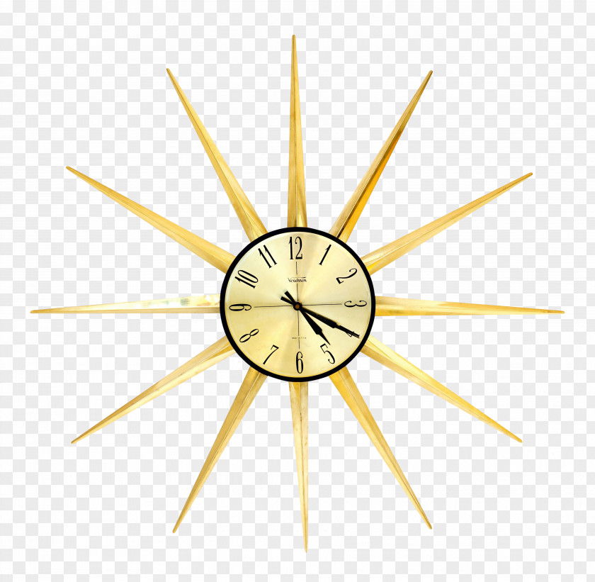 Modern Clock Line PNG