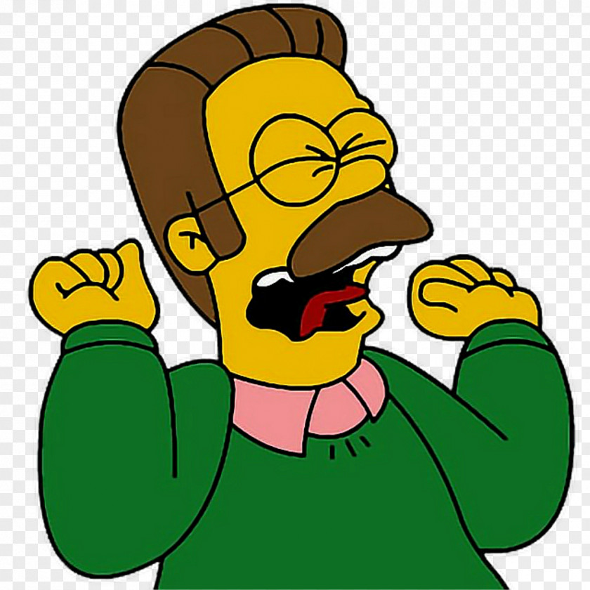 Scream Ned Flanders Homer Simpson Waylon Smithers Principal Skinner Mr. Burns PNG
