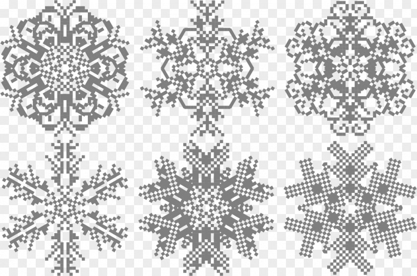 Vector Graphics Snowflakes Pixels Pixel Puppy Grid-0 PNG