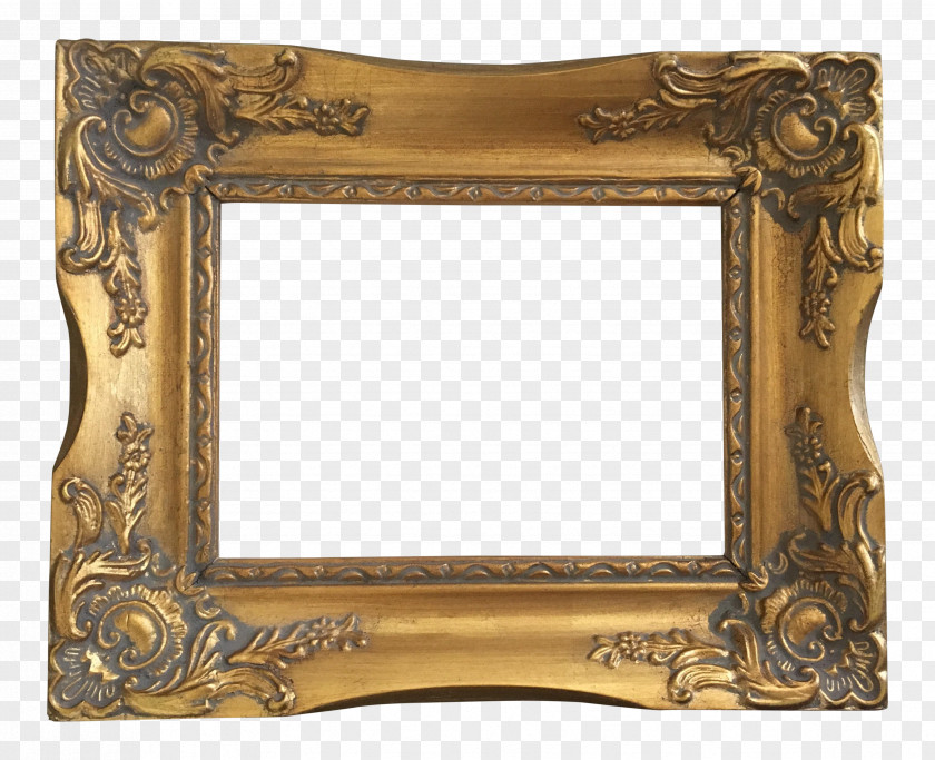 Vintage Gold Picture Frames Mirror Window Light PNG