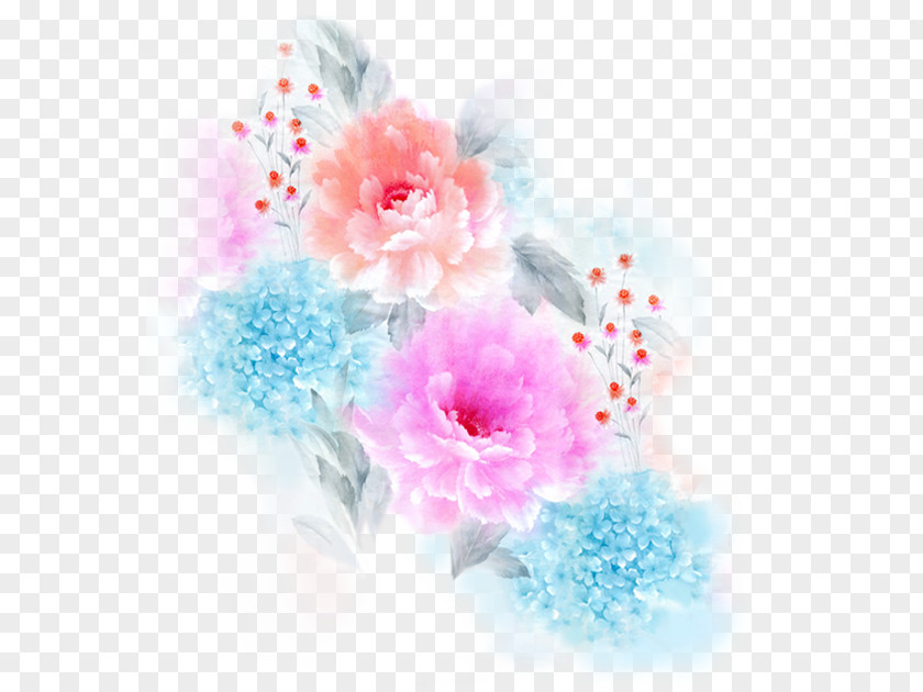 Watercolor Peony Painting Moutan PNG