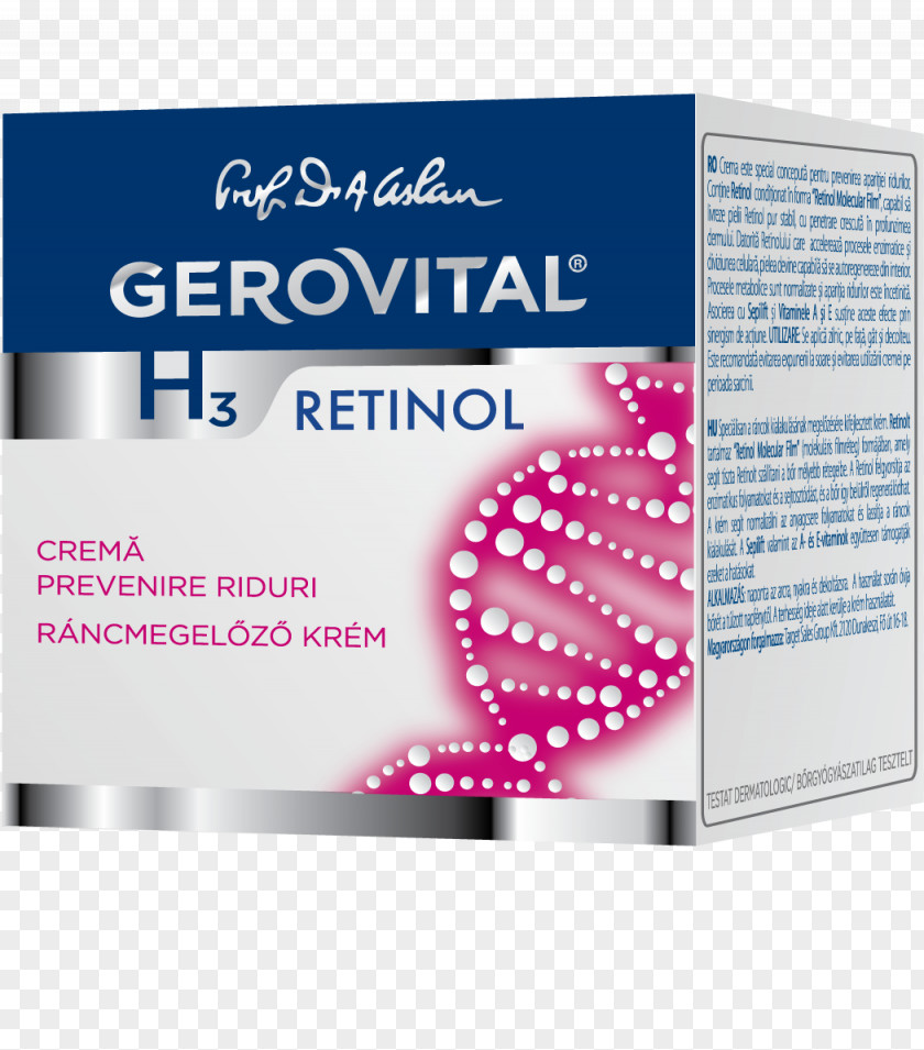 Wrinkle Gerovital Anti-aging Cream Life Extension Ageing PNG