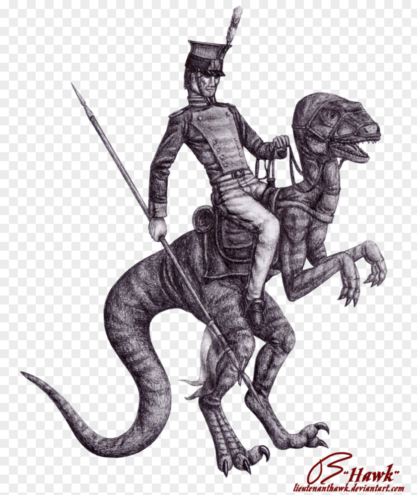 Dinosaur Velociraptor Charge Of The Light Brigade Cavalry Uhlan PNG