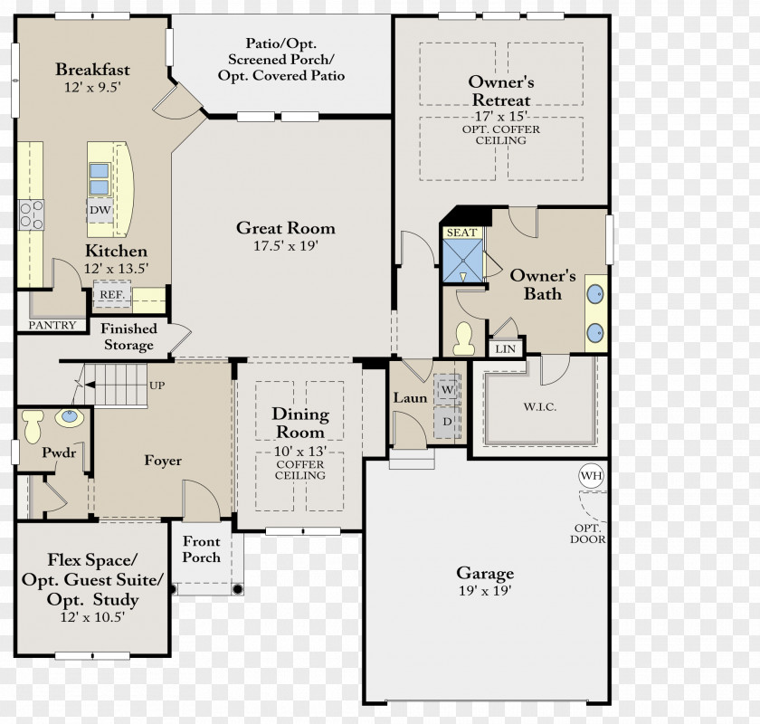Forest House Floor Plan Line PNG