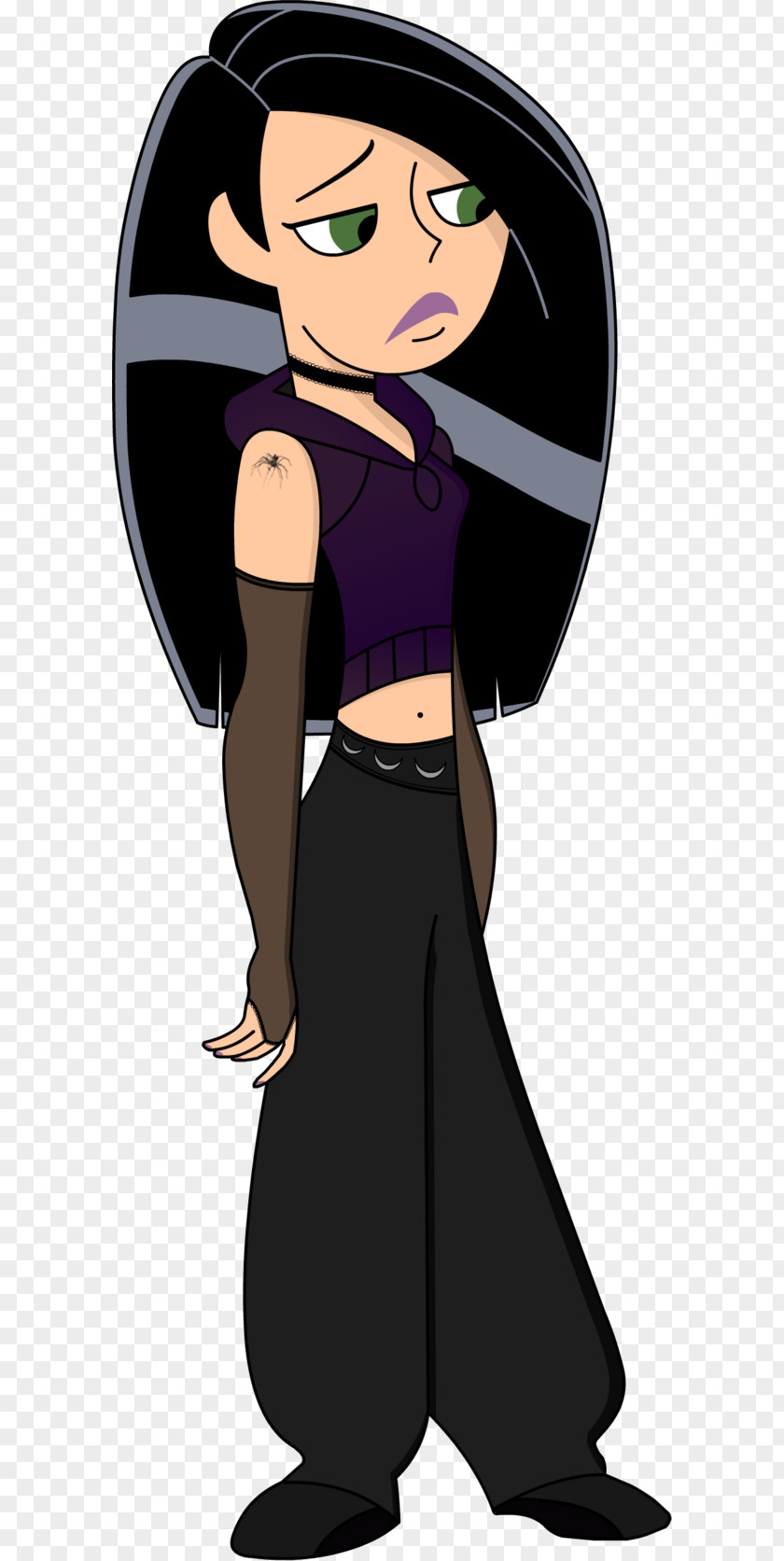 Kim Yuna Possible Ron Stoppable Goth Subculture Black Hair PNG