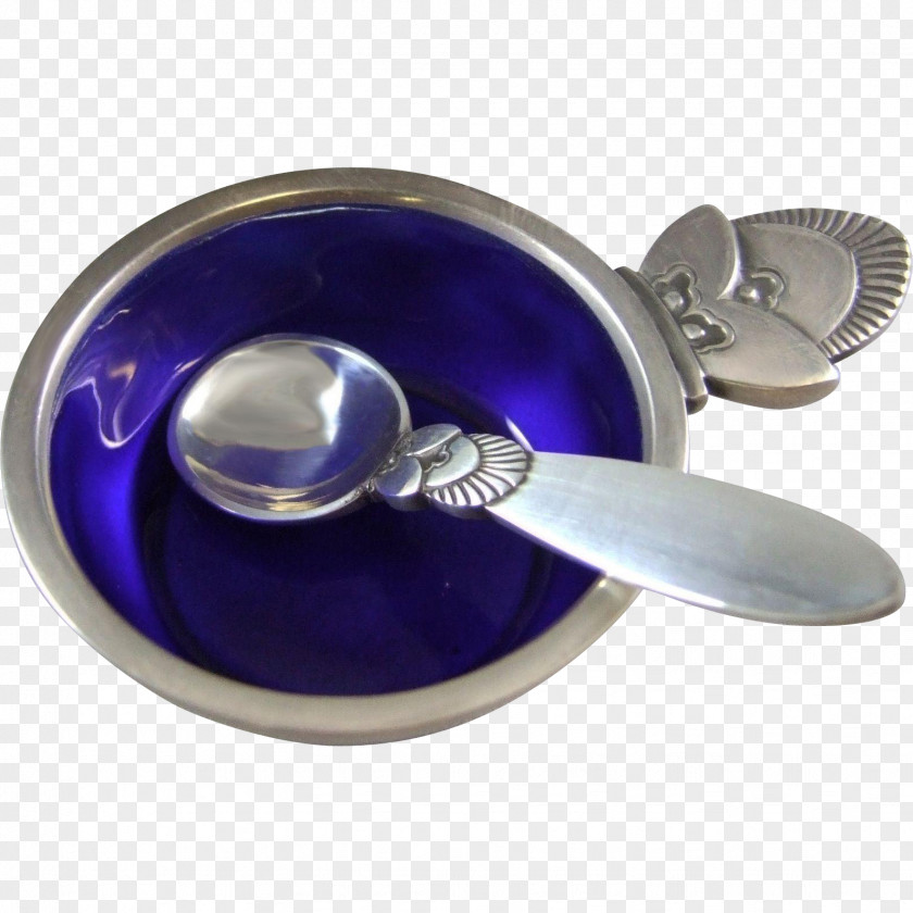 Salt Sterling Silver Cellar Spoon PNG