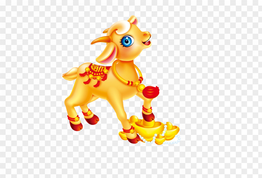 Lucky Deer Sheep Chinese New Year PNG