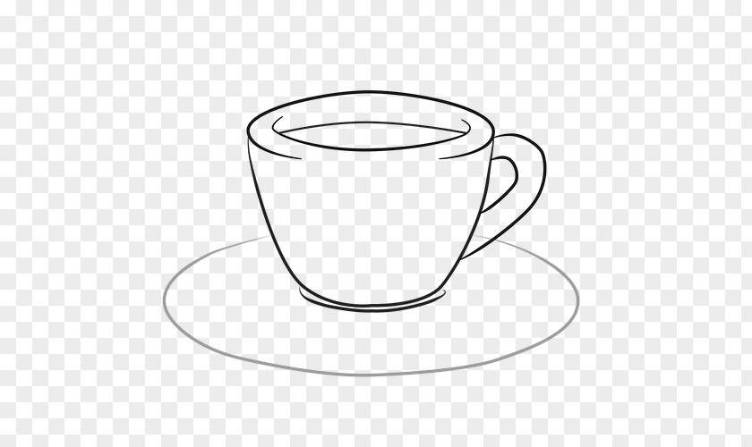 Coffee Sketch Tableware Saucer Mug Cup PNG