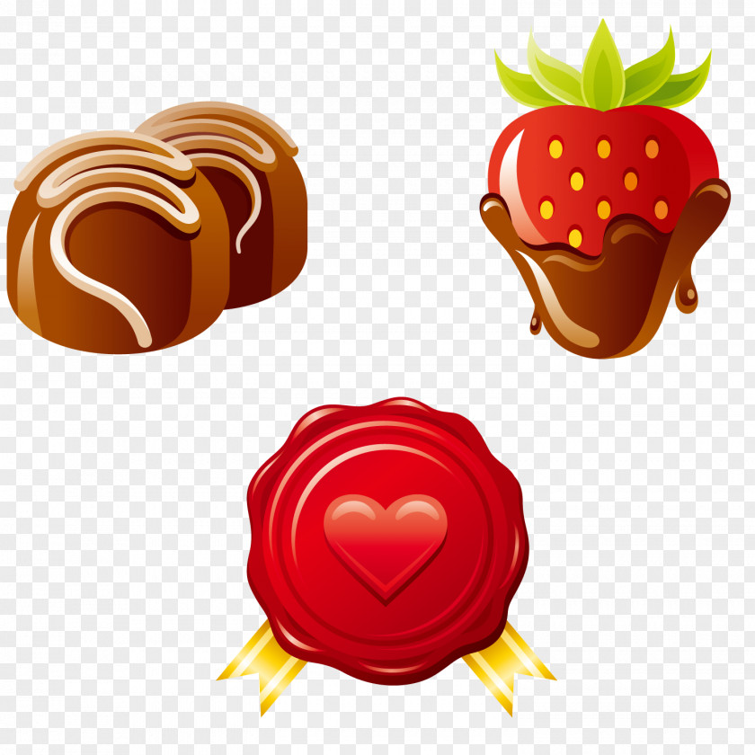 Delicious Strawberry Chocolate Cake Euclidean Vector PNG