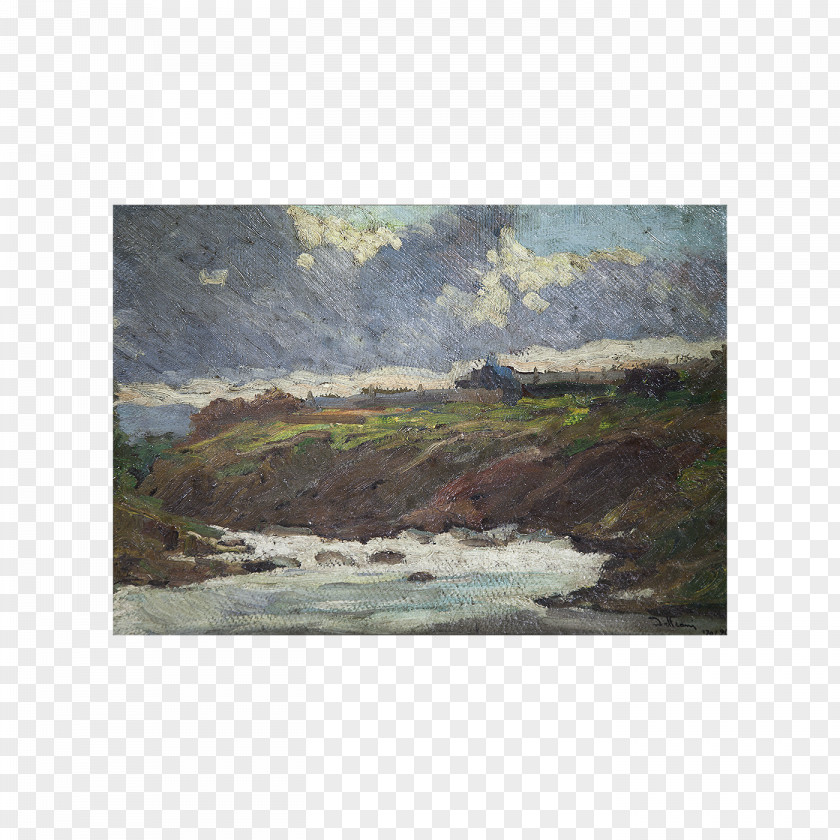 Painting Water Resources Landscape River PNG
