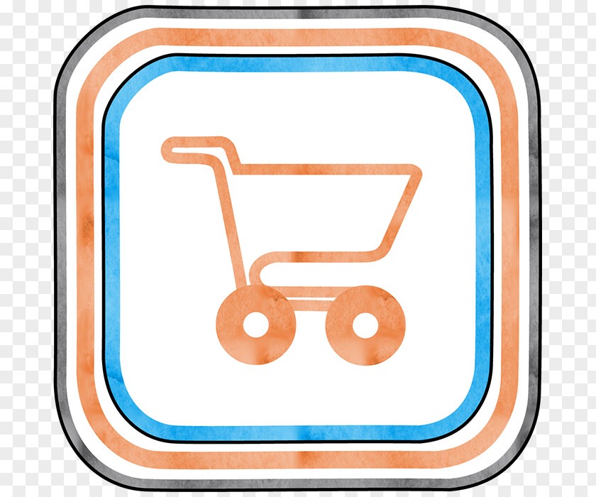 Shopping Cart Centre Button PNG