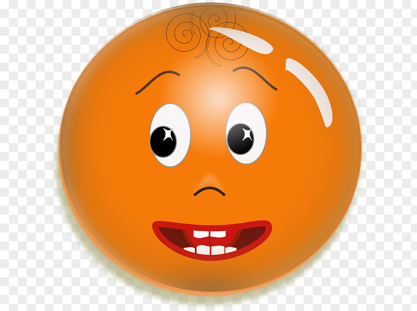 Smiley Orange Face Emoticon PNG