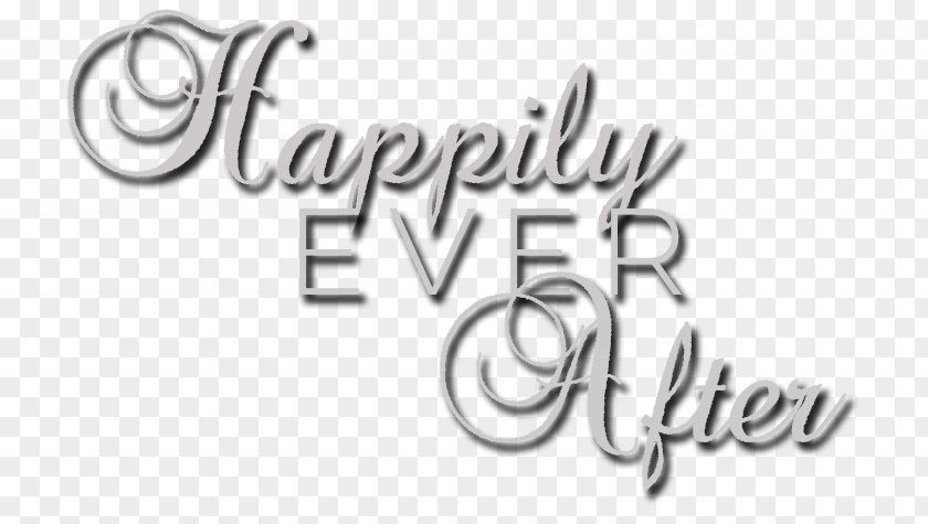 Happily Ever After Logo Brand Line White Font PNG