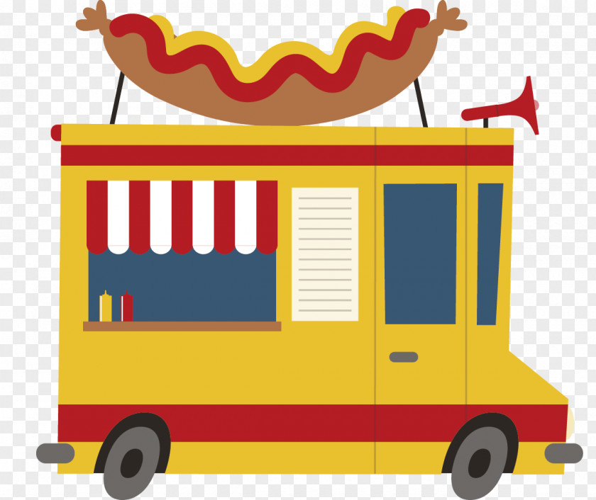 Hot Dog Fast Food Car Truck PNG