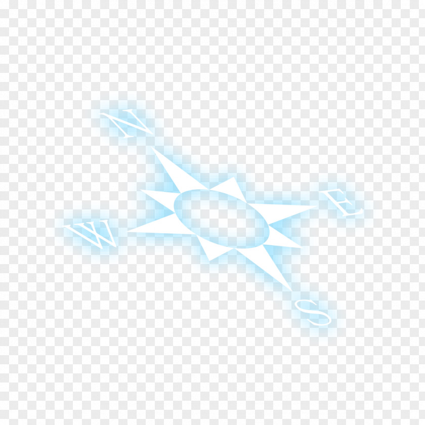 Shiny Compass Line Point Angle Blue Pattern PNG